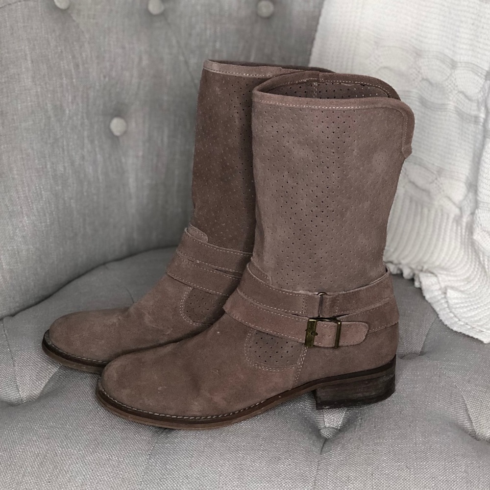 Crown Vintage Taupe Mid Calf Boots